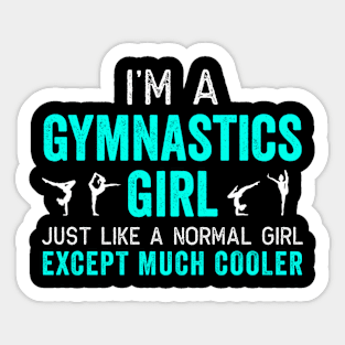 I'M A Gymnastics For Gymnast Teal Sticker